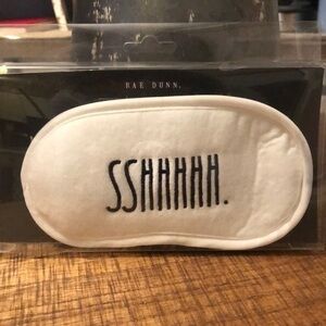 Rae Dunn “SSHHHH.” Sleep Mask White Eye Mask Travel Comfort Accessory NWT